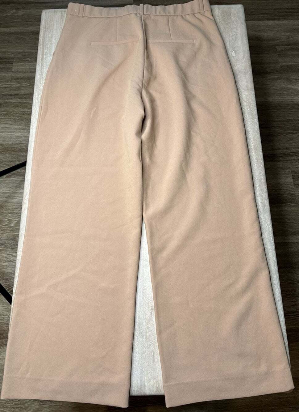 Abercrombie A&F Sloane Tailored Wide Leg Pant in Khaki Brown Size 33 - Picture 8 of 8